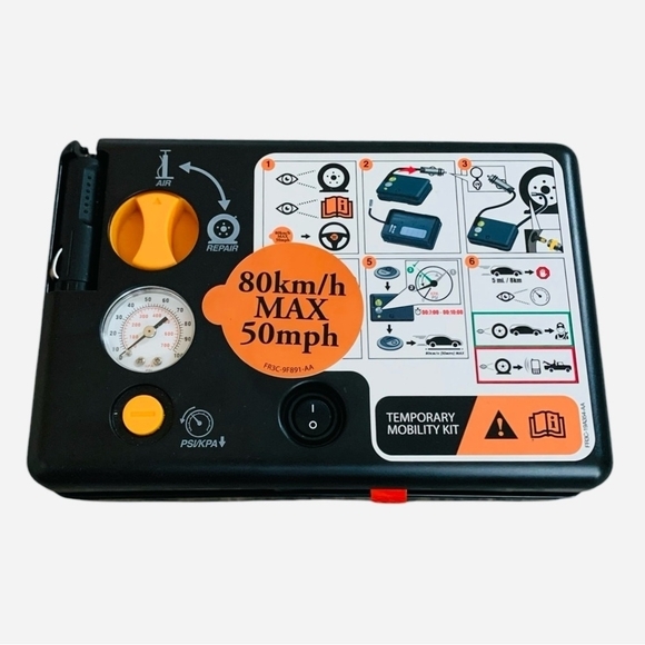 2015-2023 FORD MUSTANG Vehicle Tire Compressor Inflator Emergency Air Tight Pump - Picture 1 of 4